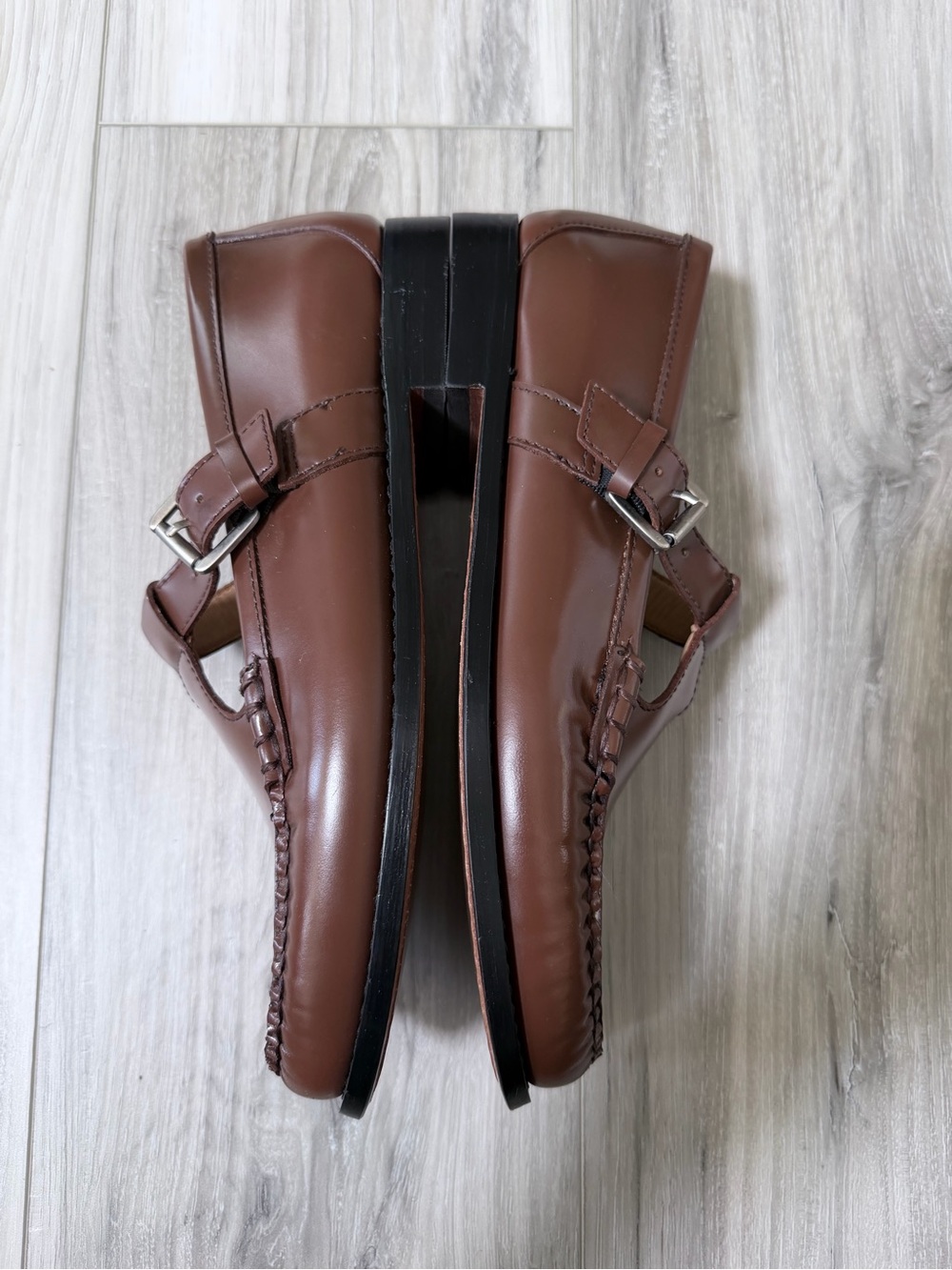 G.H. Bass Weejuns Mary Jane Leather Loafers Brown Women’s 8.5 NWOB - Picture 8 of 10